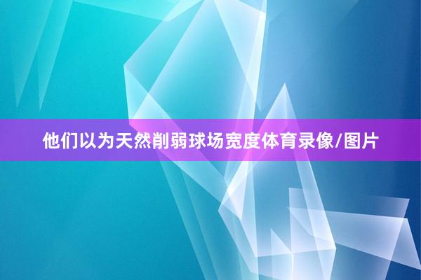 他们以为天然削弱球场宽度体育录像/图片