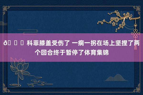 😐科菲膝盖受伤了 一瘸一拐在场上坚捏了两个回合终于暂停了体育集锦