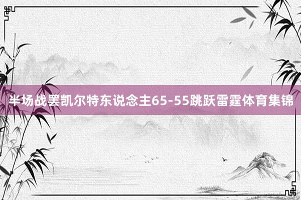 半场战罢凯尔特东说念主65-55跳跃雷霆体育集锦