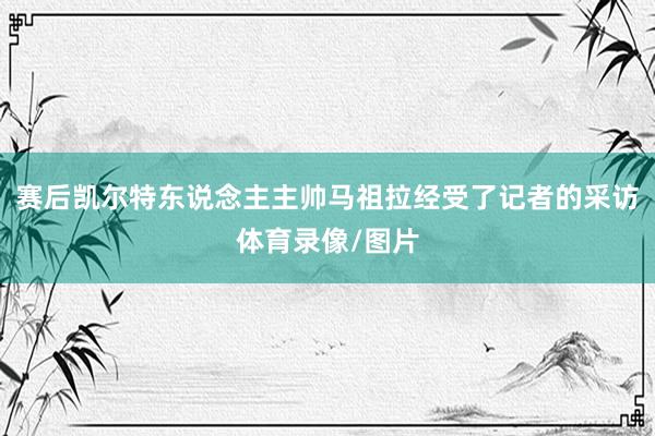 赛后凯尔特东说念主主帅马祖拉经受了记者的采访体育录像/图片