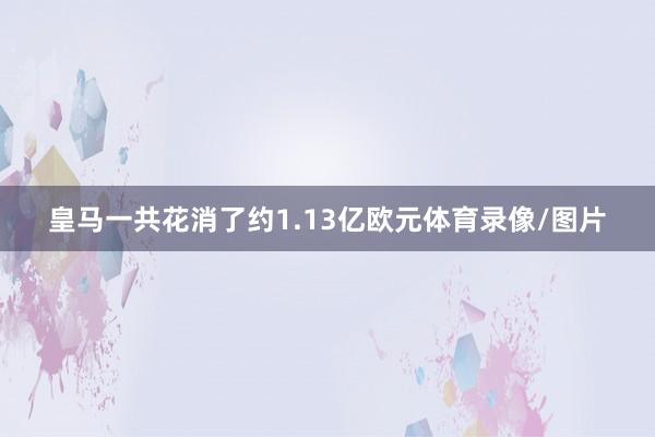 皇马一共花消了约1.13亿欧元体育录像/图片